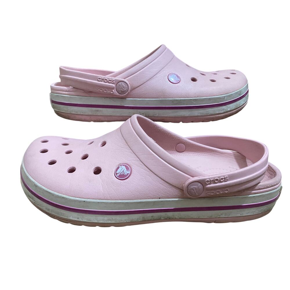 Crocs Crocband Pink Clogs Women’s Size 11 (W11/M9) Slip-On Slides